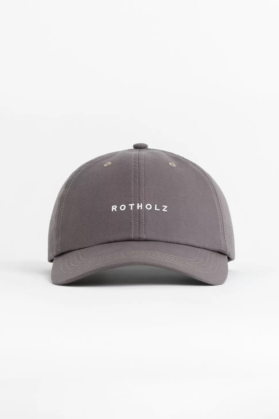 Rotholz Caps*Dad Cap Aus Bio-Baumwolle Grau