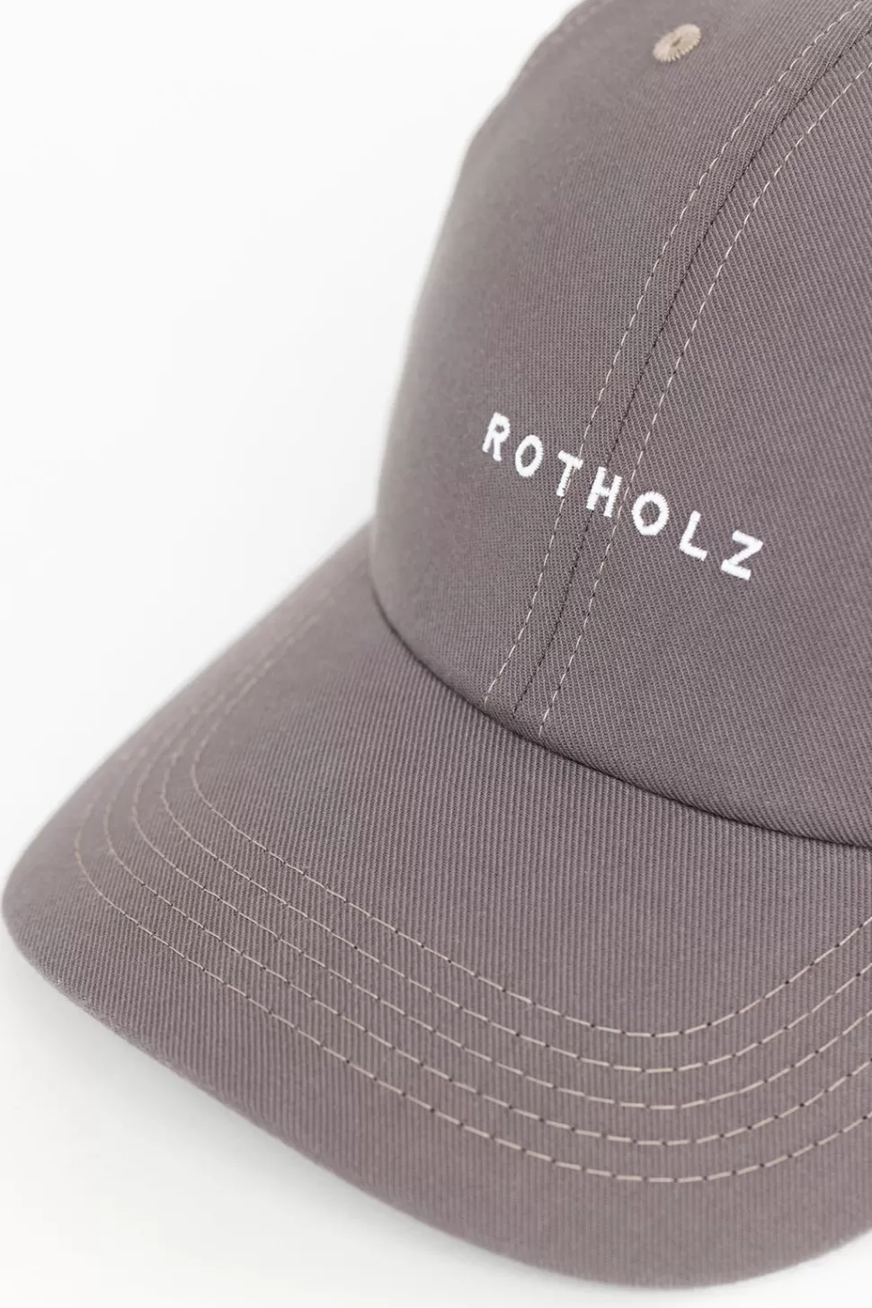 Rotholz Caps*Dad Cap Aus Bio-Baumwolle Grau