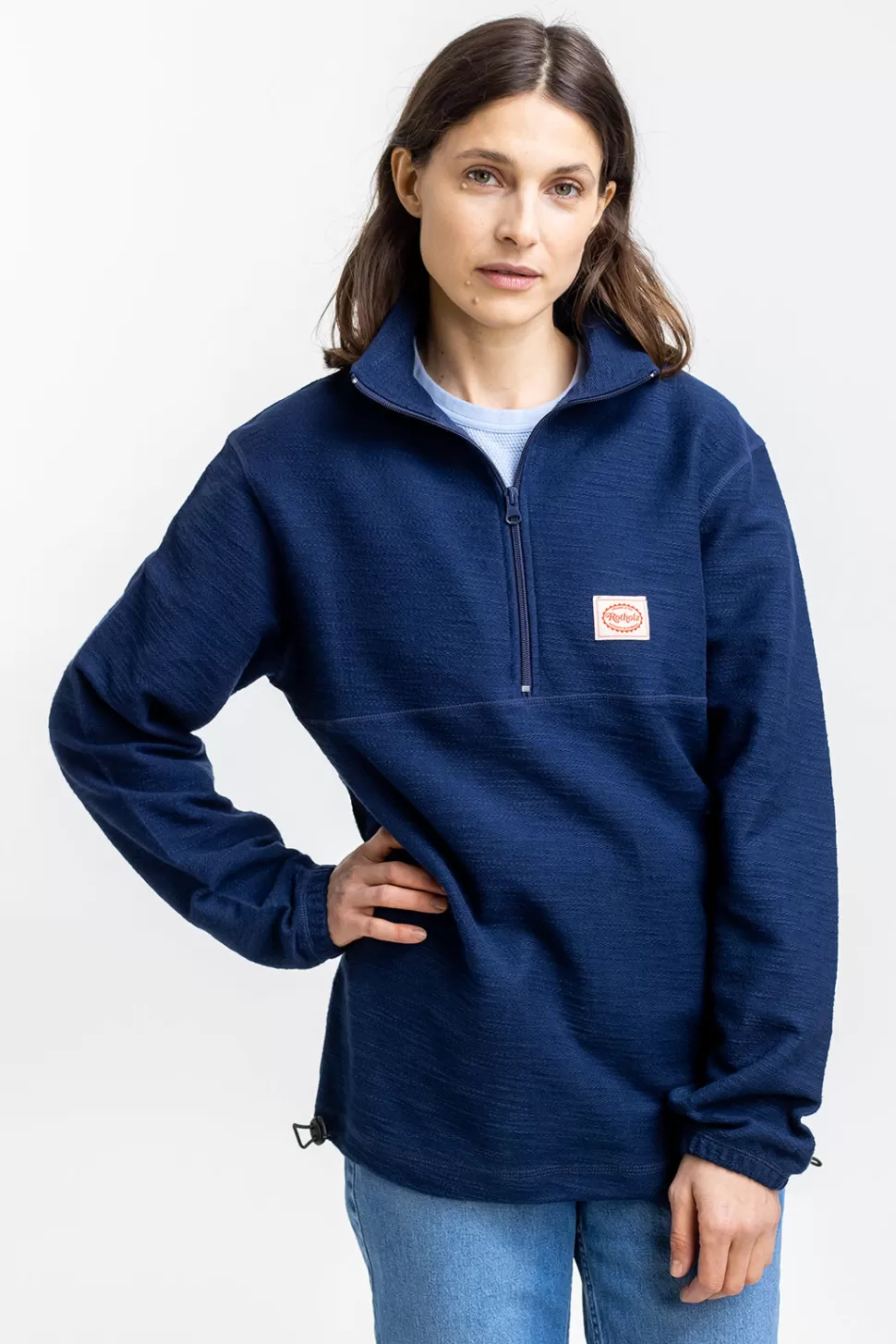 Rotholz Sweatshirts*Divided Half Zip Sweatshirt Blau