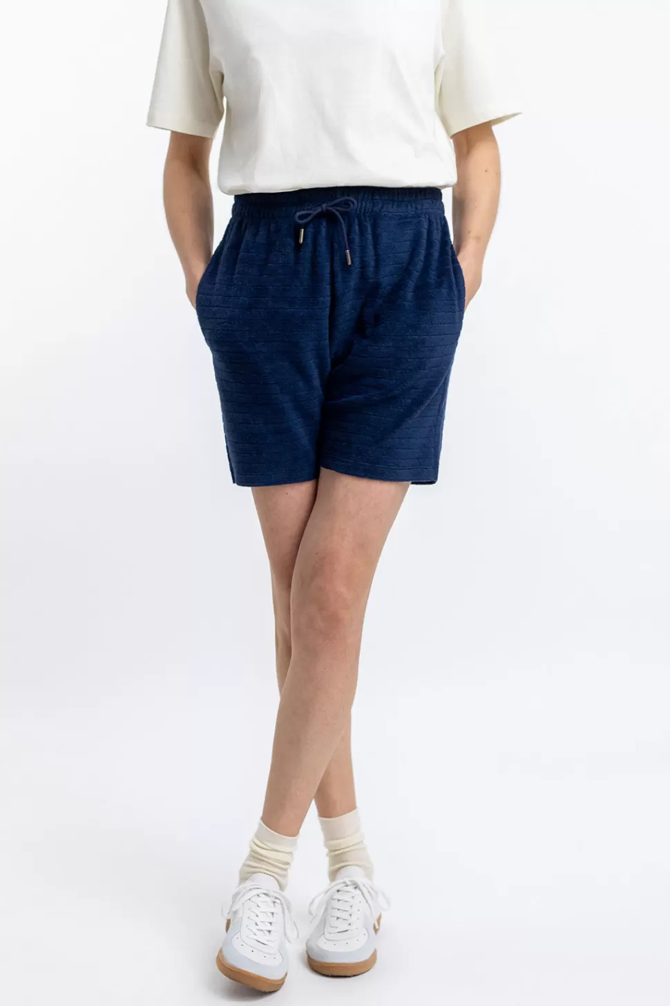 Rotholz Hosen & Shorts*Frottee Shorts Aus Bio-Baumwolle Blau