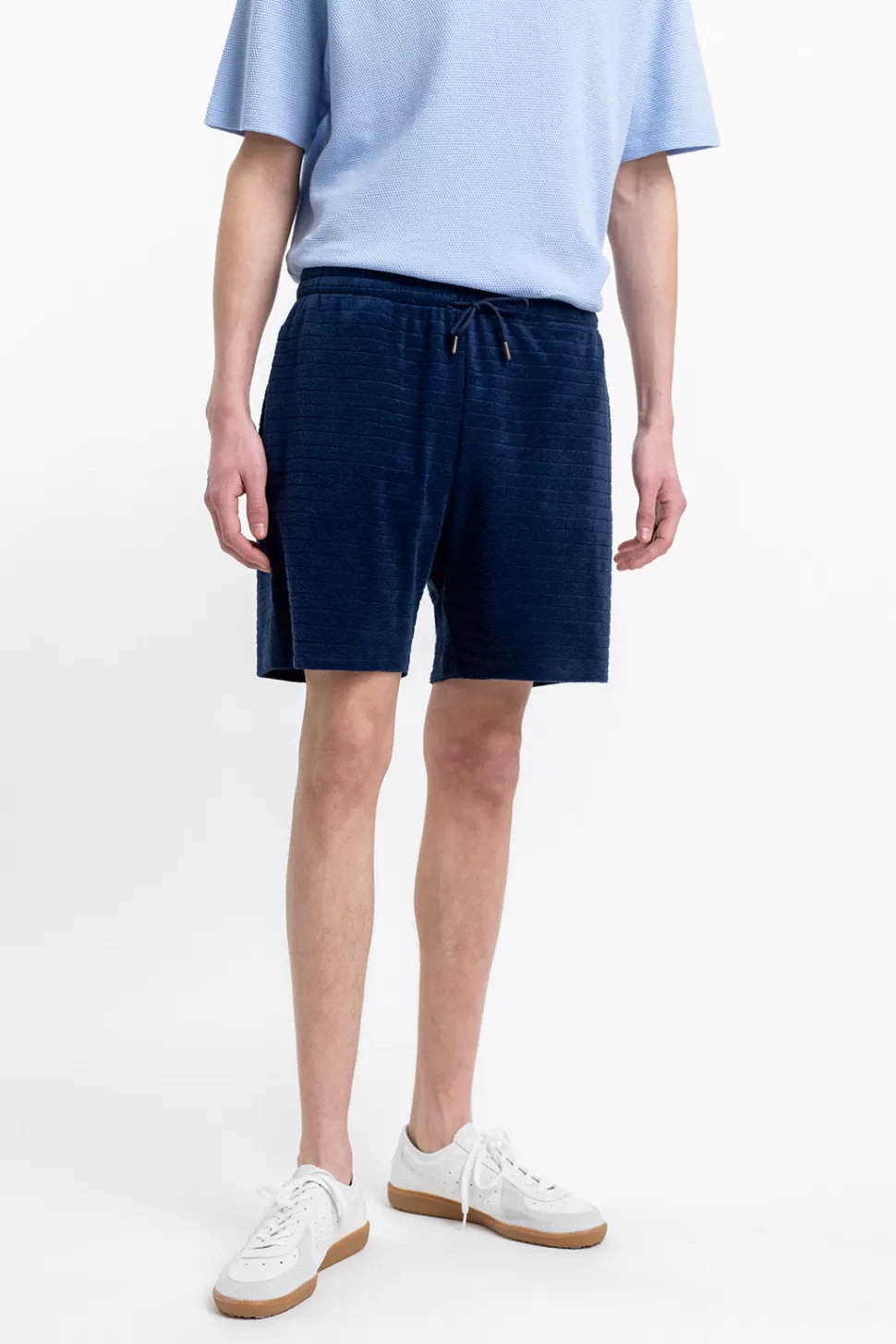 Rotholz Hosen*Frottee Shorts Aus Bio-Baumwolle Blau