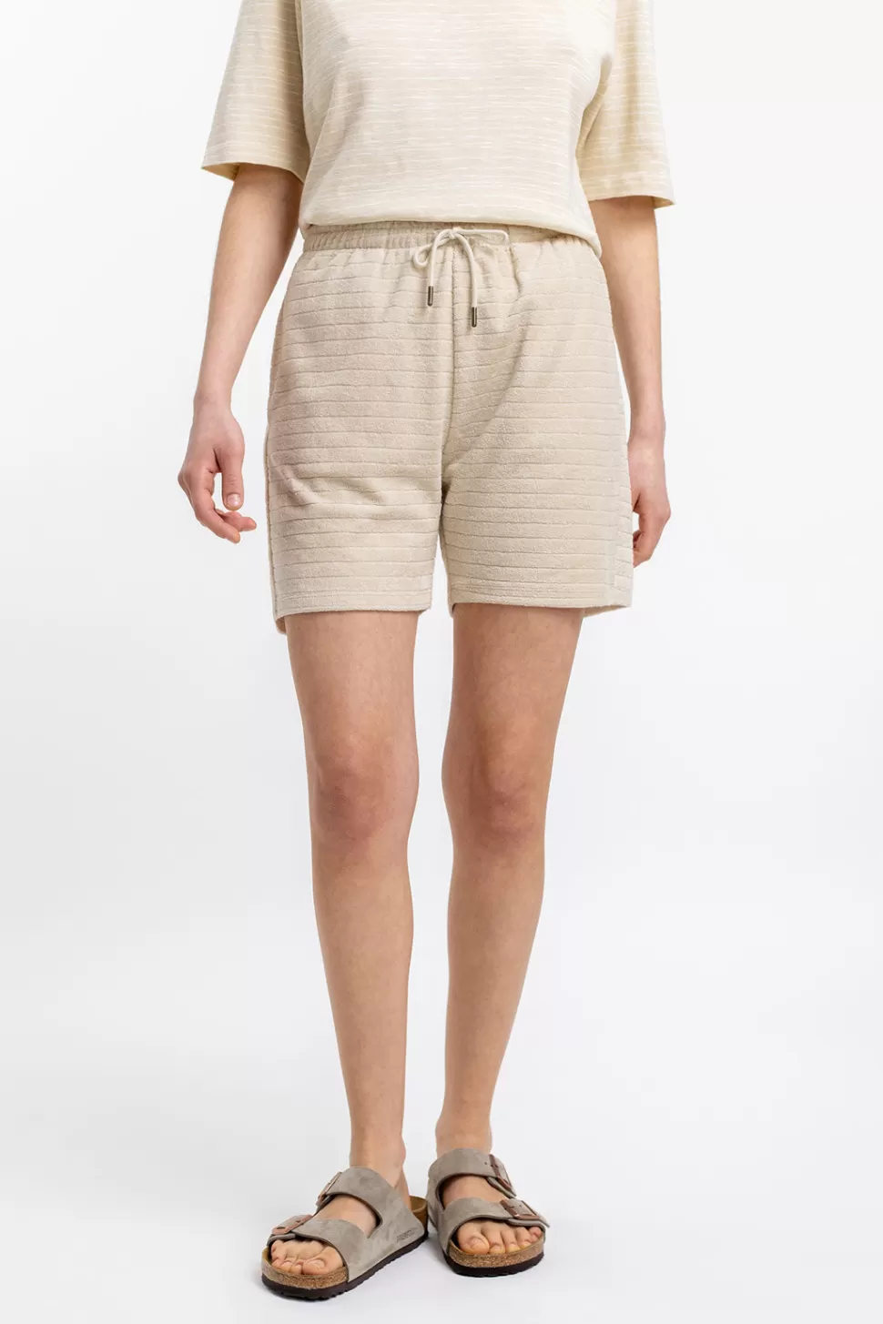 Rotholz Hosen & Shorts*Frottee Shorts Aus Bio-Baumwolle Creme