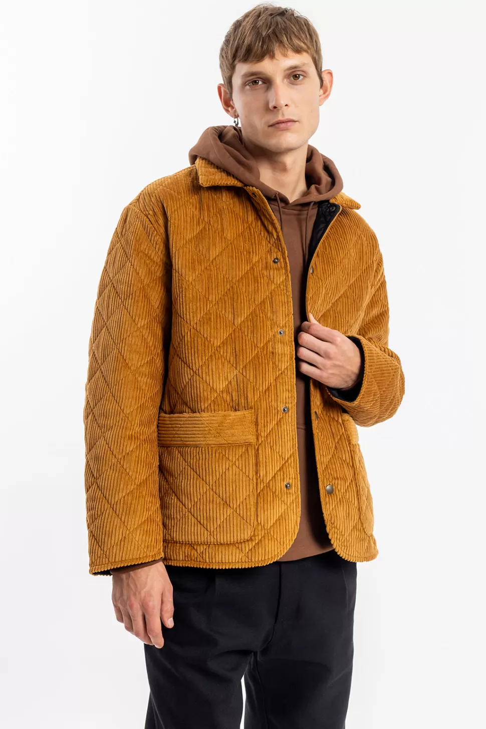 Rotholz Jacken & Mäntel*Gesteppte Cord Jacke - Toffee