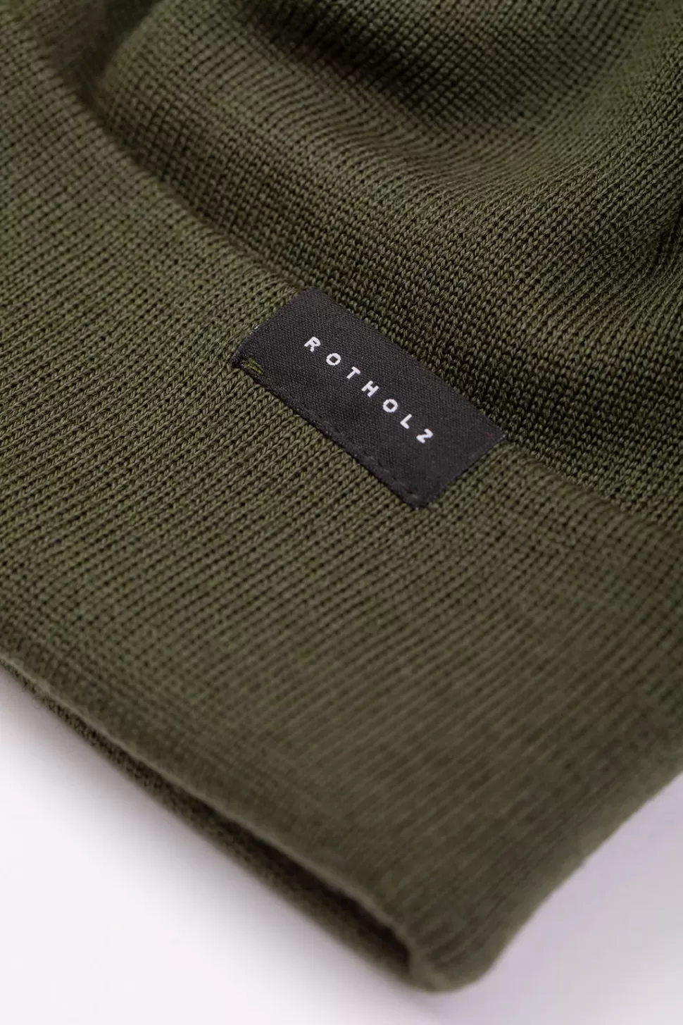 Rotholz Mützen*Kurze Mutze Merino Fein - Olive