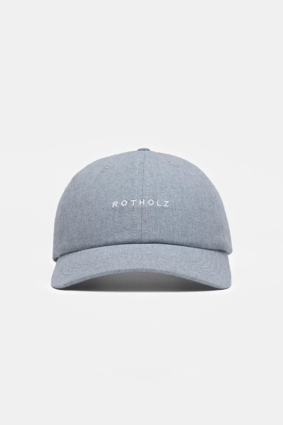 Rotholz Caps*Logo Dad Cap Bio Baumwolle - Denim Blau