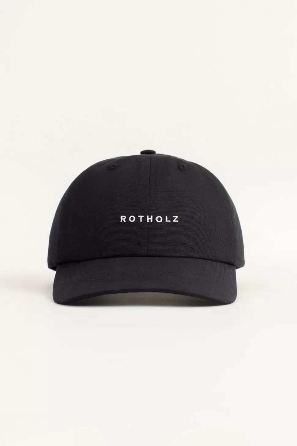 Rotholz Caps*Logo Dad Cap Bio Baumwolle - Schwarz