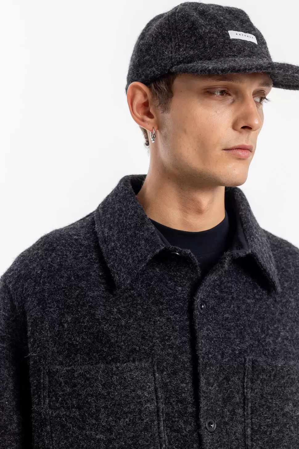 Rotholz Hemden*Overshirt Bio Wollmischung - Anthrazit