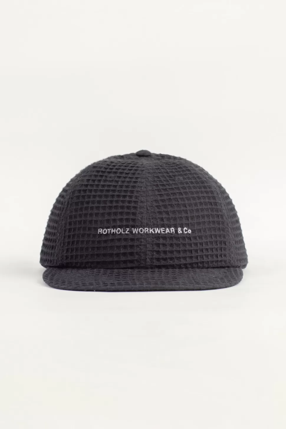 Rotholz Caps*Waffel Cap Bio Baumwolle - Schwarz