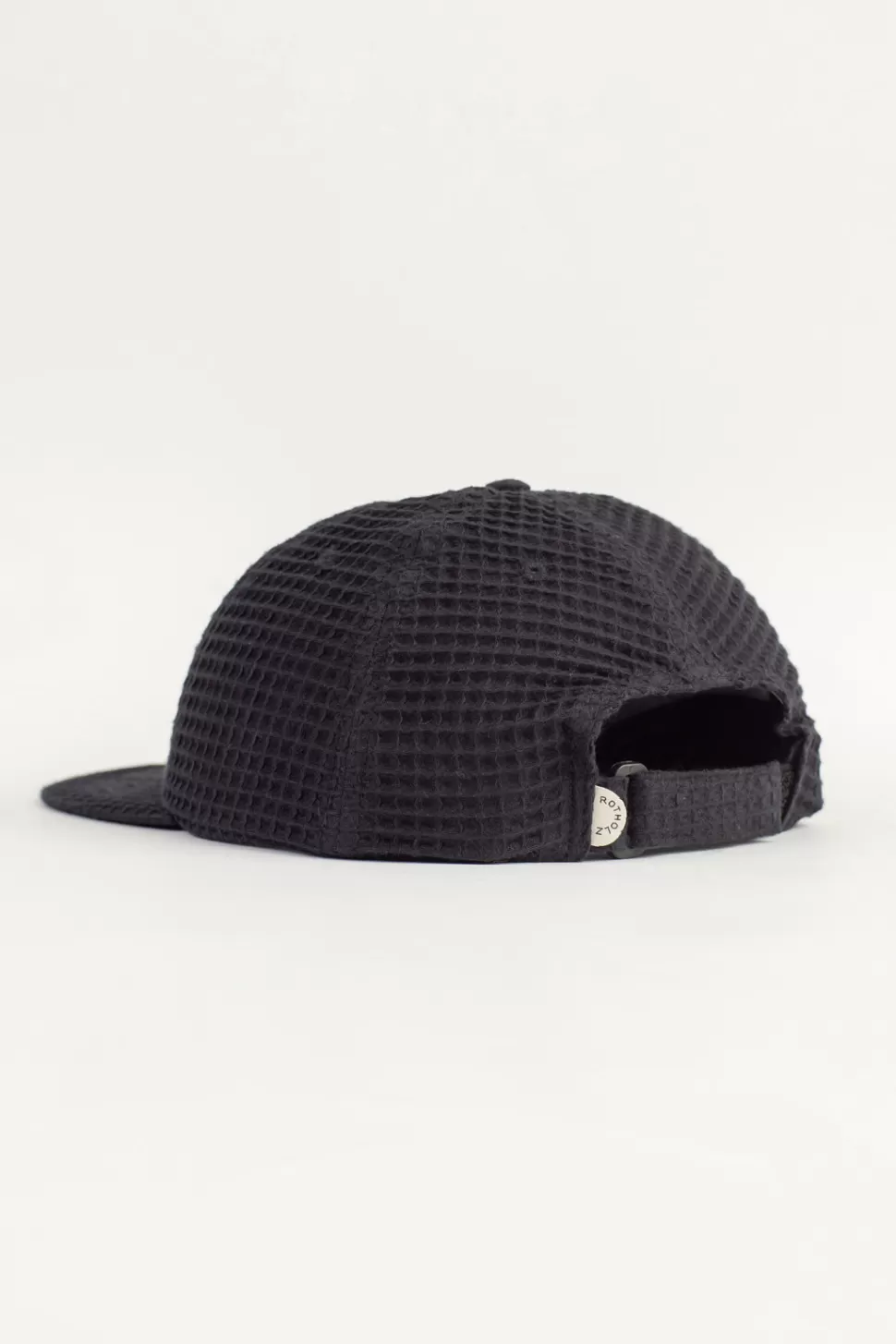 Rotholz Caps*Waffel Cap Bio Baumwolle - Schwarz