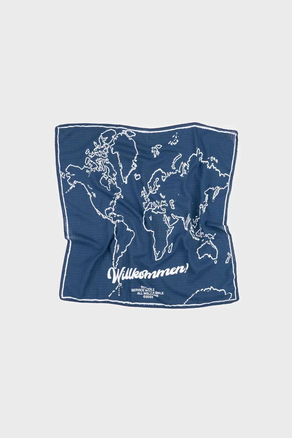 Rotholz Goods*Willkommen Bandana Bio Baumwolle Blau